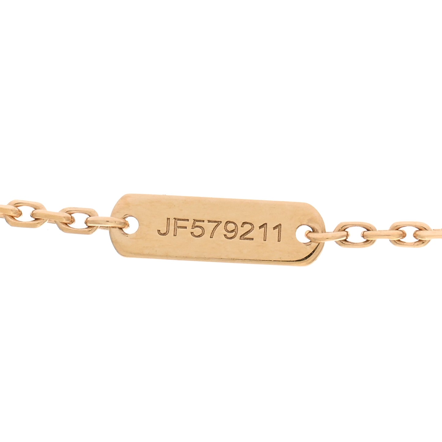 18K Yellow Gold Guilloche Vintage Alhambra Pendant Necklace
