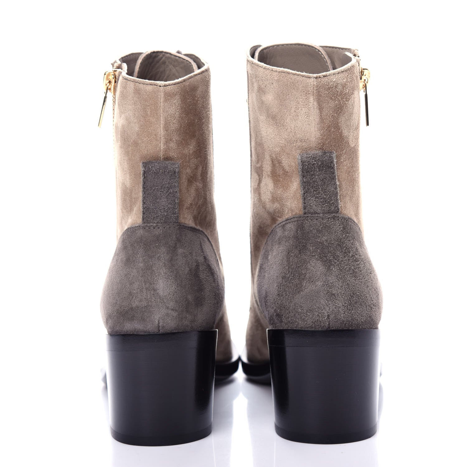 Chanel Suede Calfskin CC Lace Up Short Boots 39.5 Light Beige 7 of 10