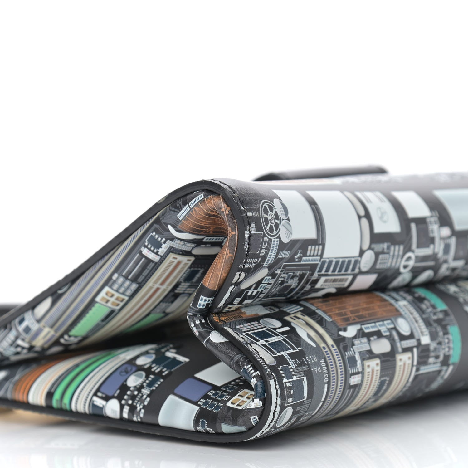 Louis Vuitton Calfskin Printed Motherboard Crown Frame Bag Multicolor 8 of 9