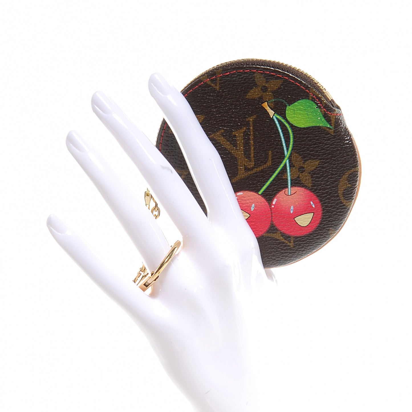 Monogram Cerises Round Coin Purse