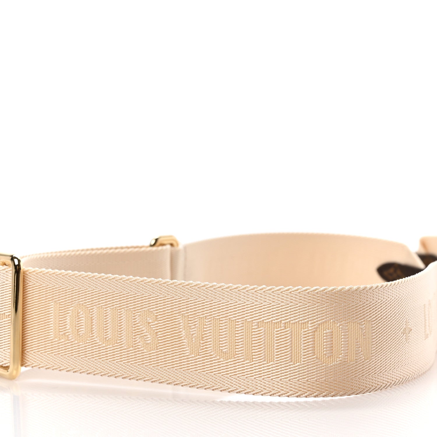 Louis Vuitton Jacquard Monogram Adjustable Shoulder Strap New Creme 2 of 3