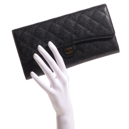 Chanel Caviar Travel Wallet Black 2 of 9