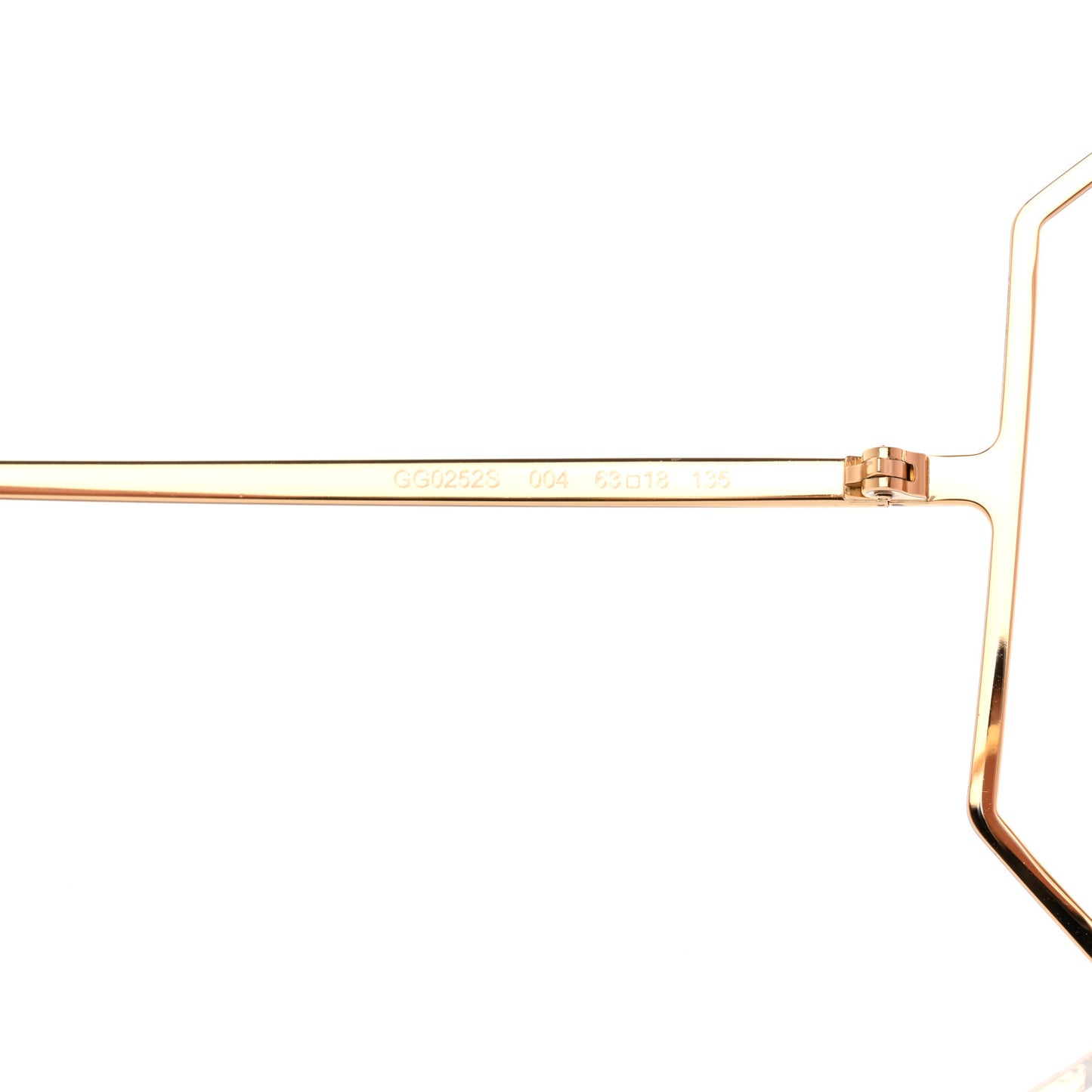 Metal Oversized Round Sunglasses GG0252S Gold Pink