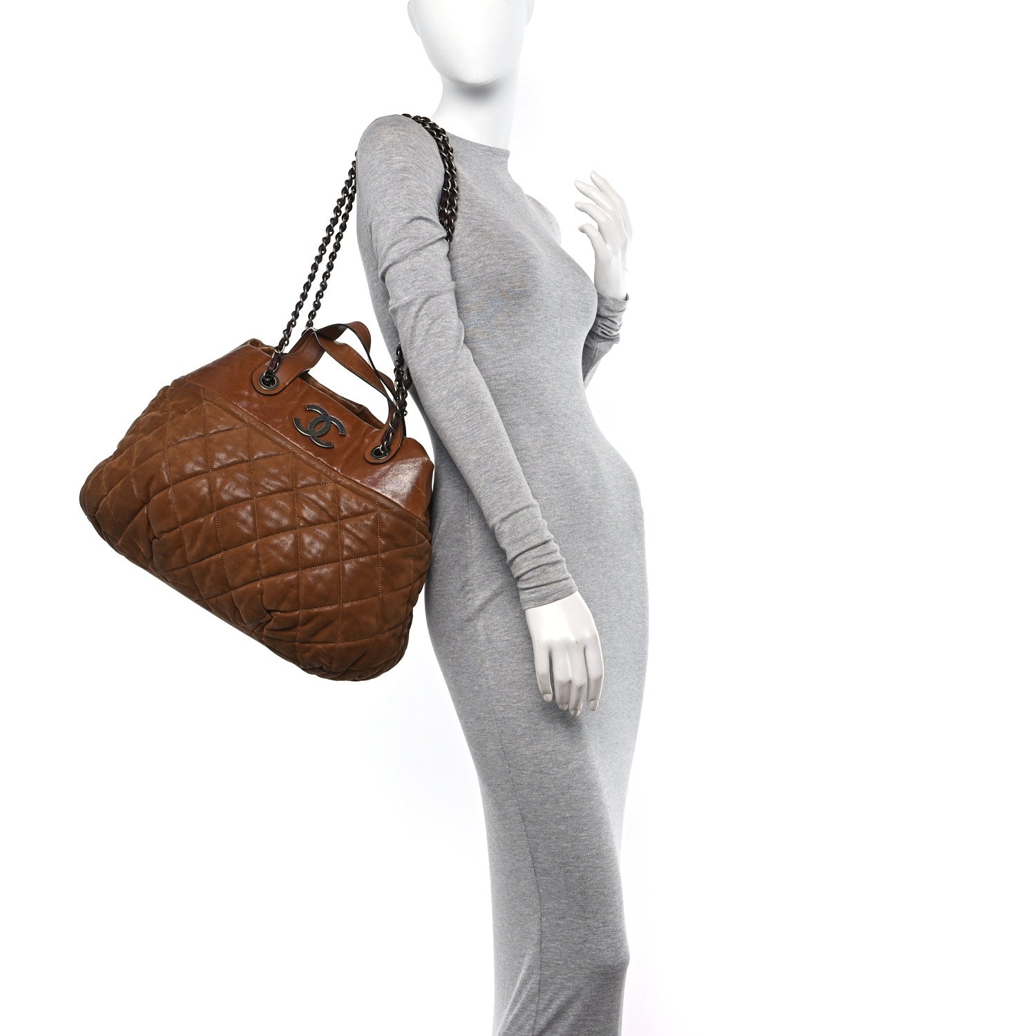 Chanel Iridescent Calfskin Small In The Mix Tote Light Brown 2 of 12