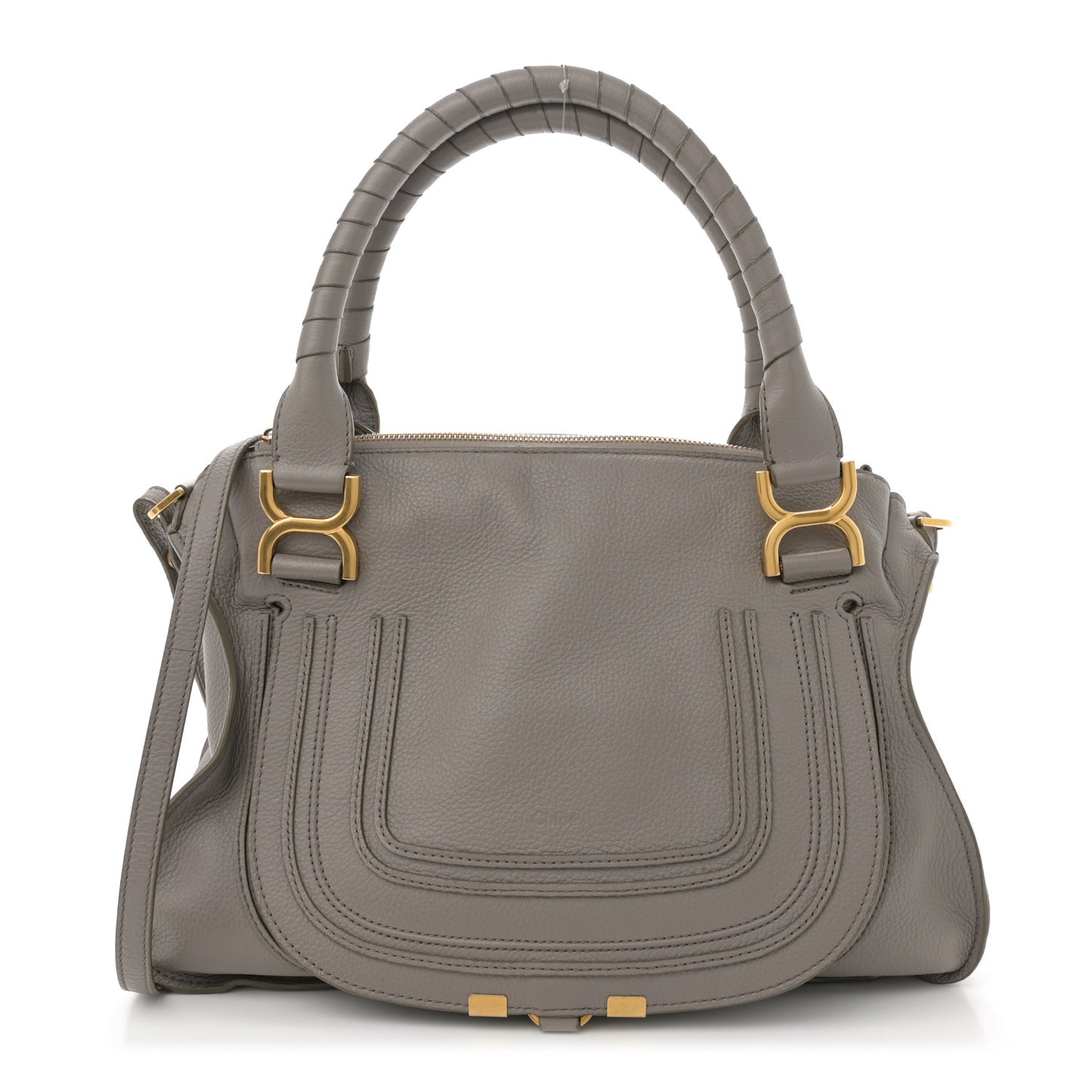 Calfskin Medium Marcie Satchel Cashmere Grey