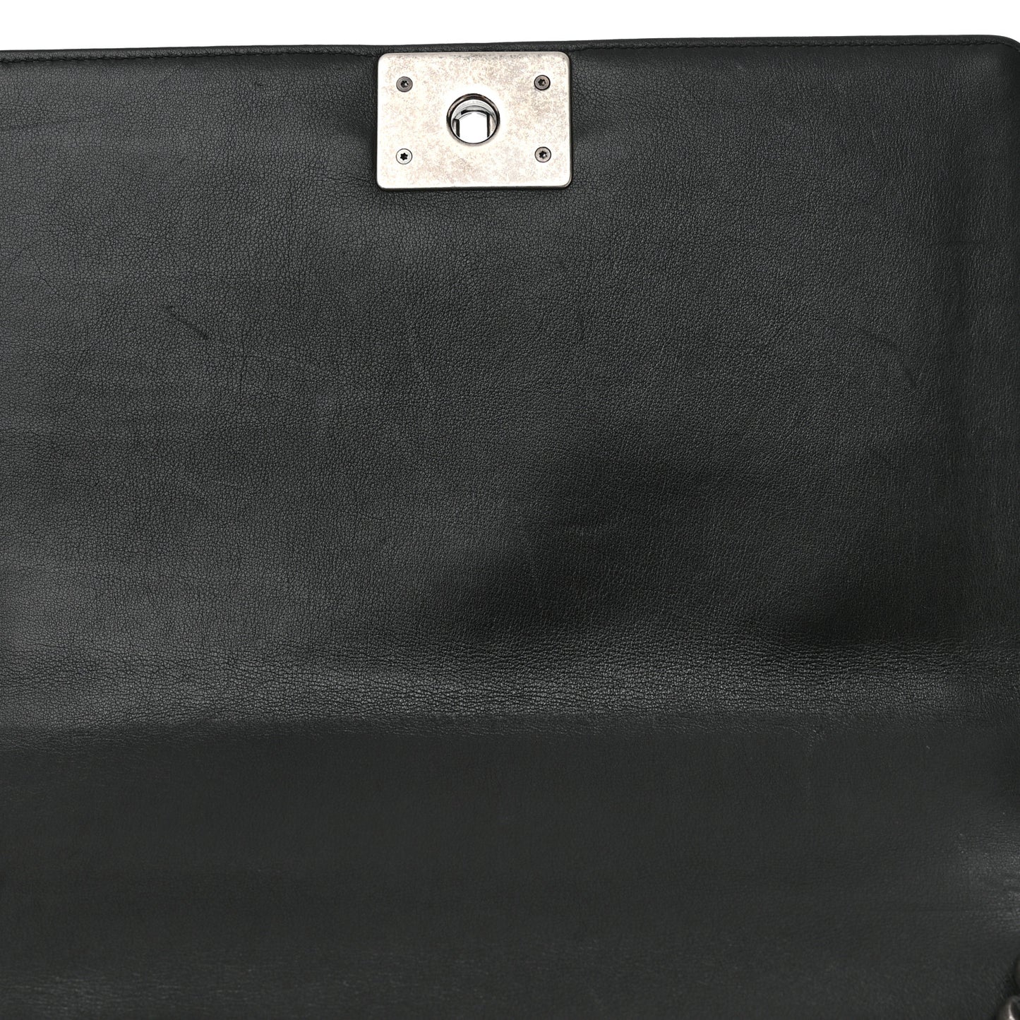 Lambskin Quilted Medium Boy Flap Black