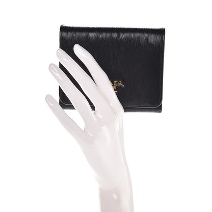 Prada Vitello Move Trifold Wallet Nero Black 2 of 10