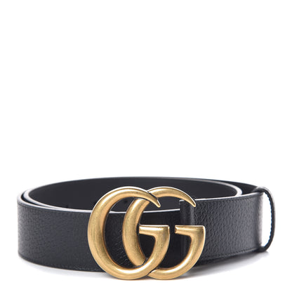 Gucci Textured Calfskin Double G 40mm Belt 85 34 Black 1 of 6