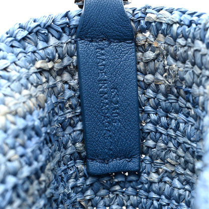 Loewe Raffia Mini Slit Tote Bag Blue 6 of 9
