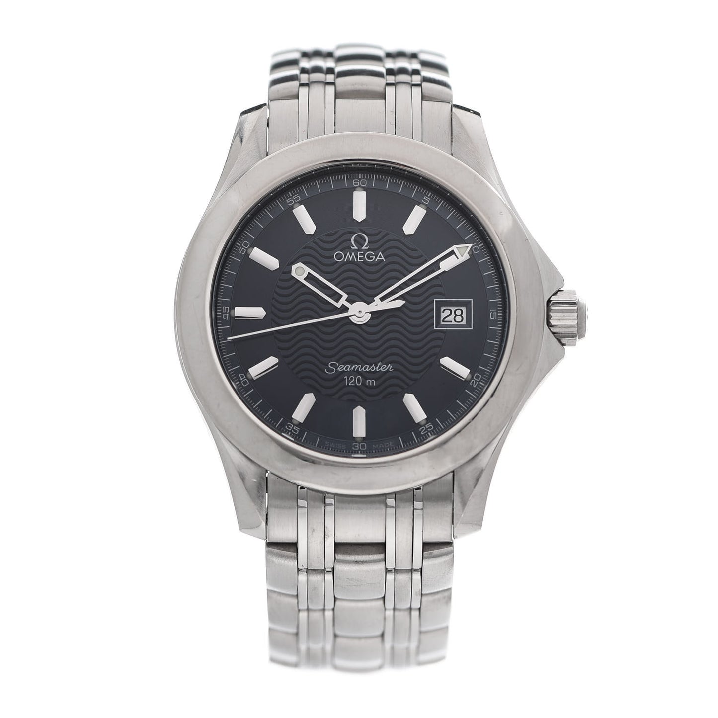 Stainless Steel 36mm Seamaster 120M Quartz Watch Blue 2511.81