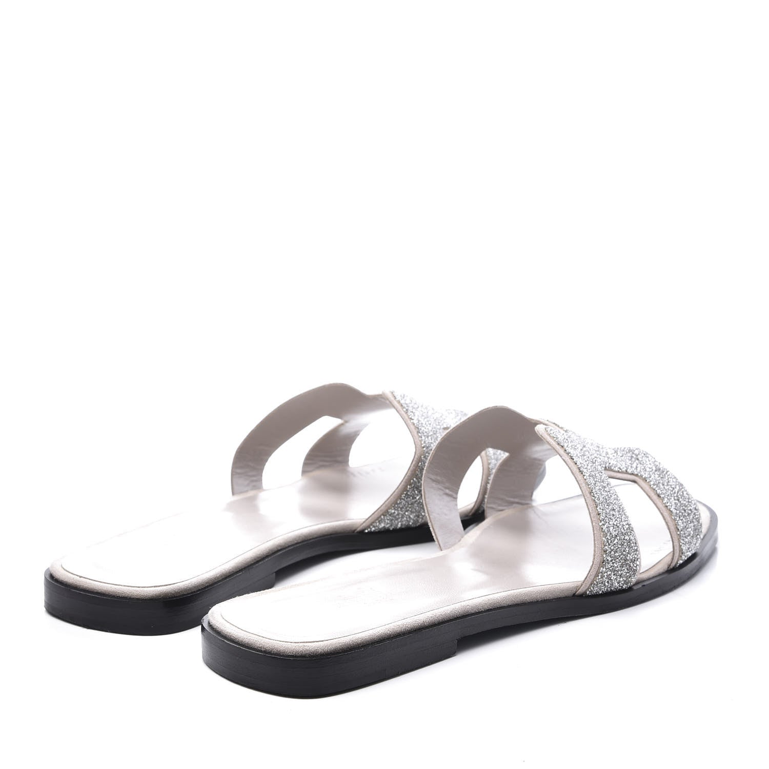 Hermes Suede Goatskin Crystal Powder Oran Sandals 40 4 of 10
