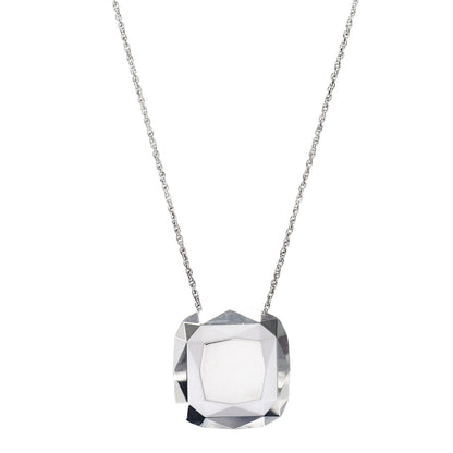 Tiffany Sterling Silver Solid Elsa Peretti Diamond Shaped Pendant Necklace 1 of 5