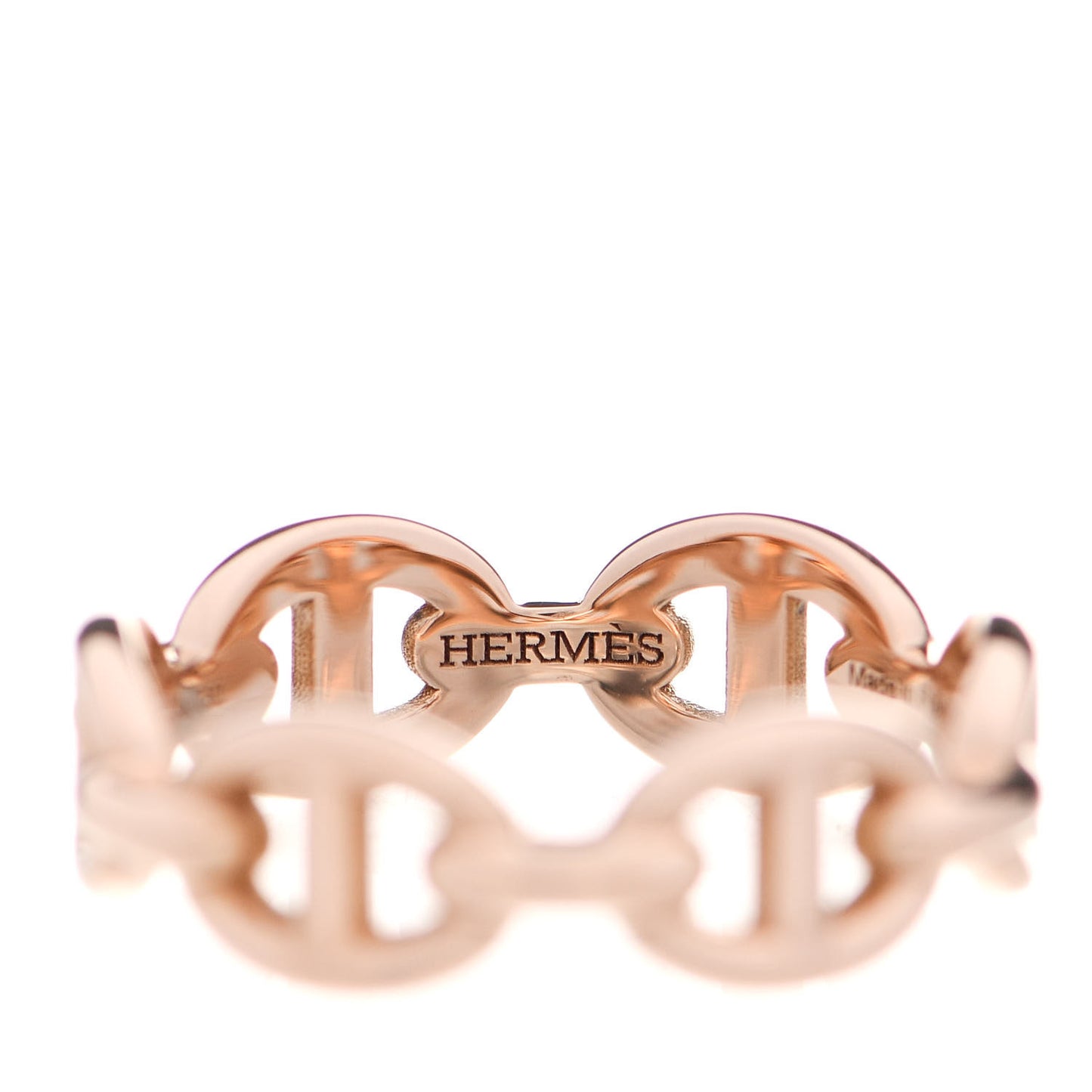 18K Rose Gold PM Chaine D'Ancre Enchainee Ring 50 5.25