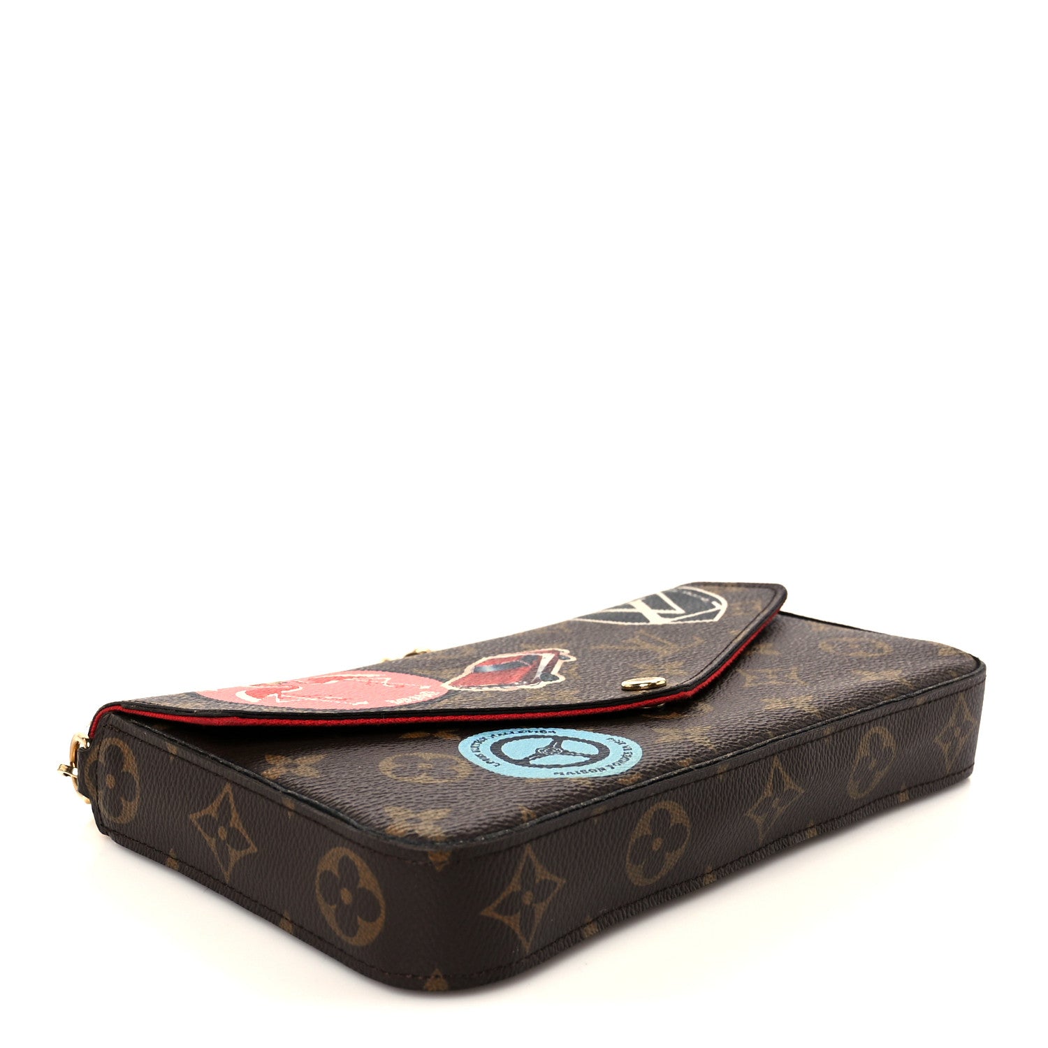 Louis Vuitton Monogram My LV World Tour Pochette Felicie Chain Wallet Coquelicot 4 of 10