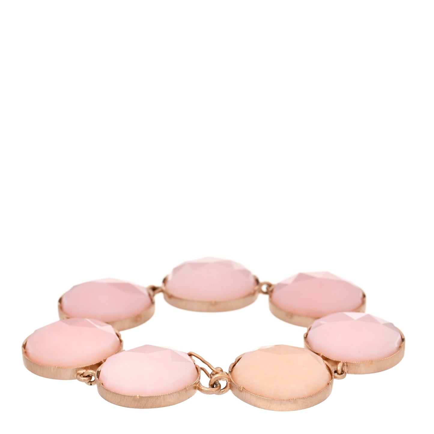 18K Rose Gold Pink Opal Large Classic Link Bracelet