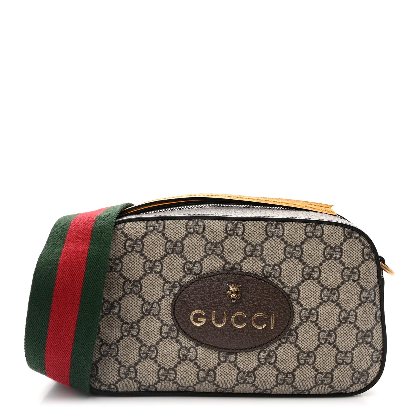 GG Supreme Monogram Web Neo Vintage Shoulder Bag Beige New Acero Crop