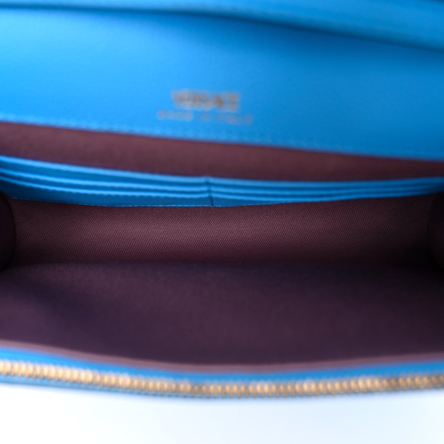 Versace Grained Calfskin La Medusa Crossbody Bag DV Blue 5 of 9