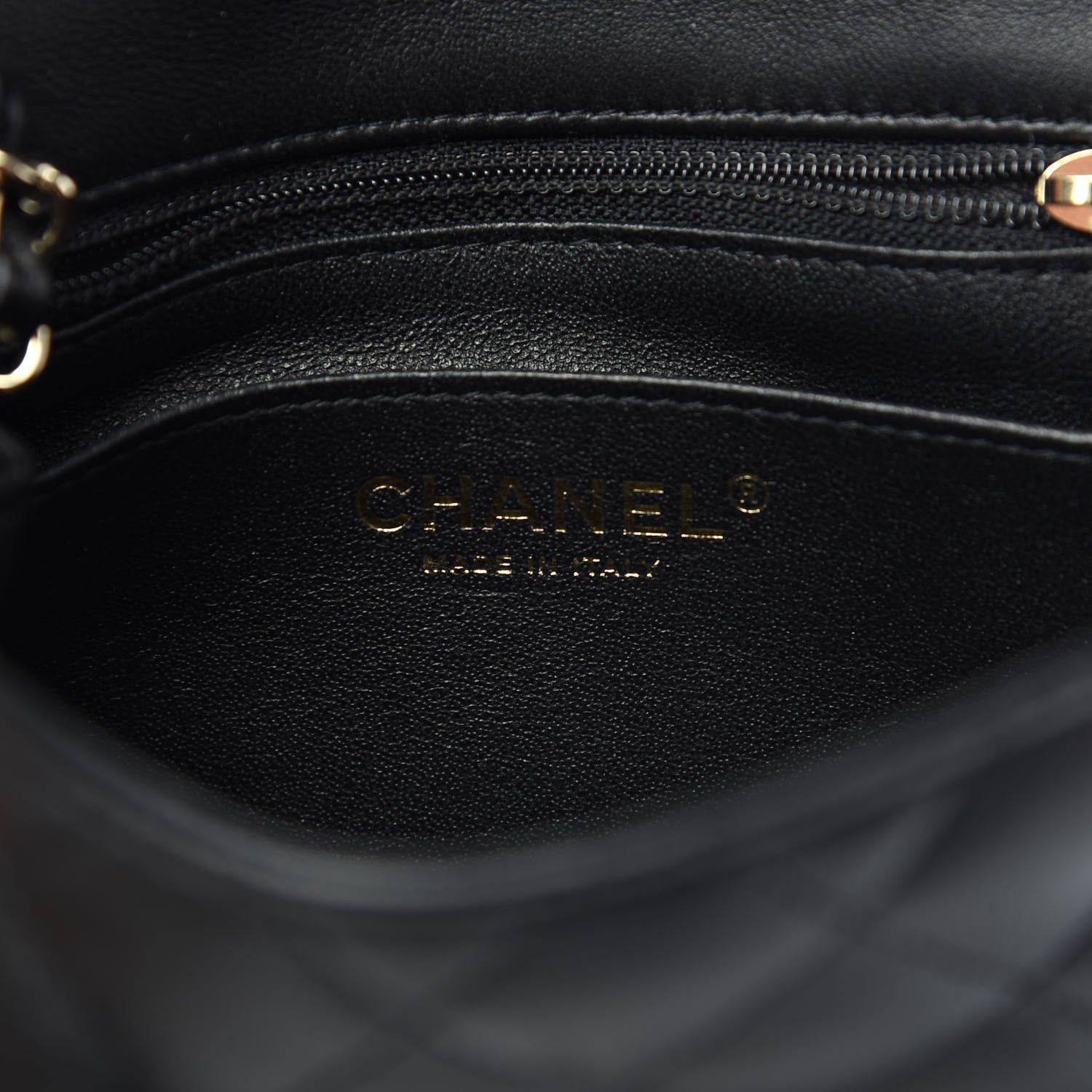 Chanel Lambskin Quilted Mini Square Flap Black 6 of 9