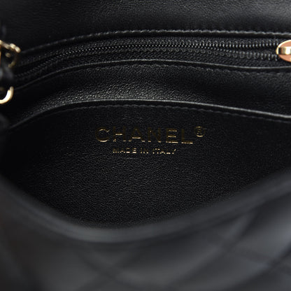 Chanel Lambskin Quilted Mini Square Flap Black 6 of 9