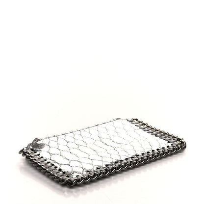 Stella McCartney Crocodile Embossed Falabella Zip Card Holder Silver 4 of 6