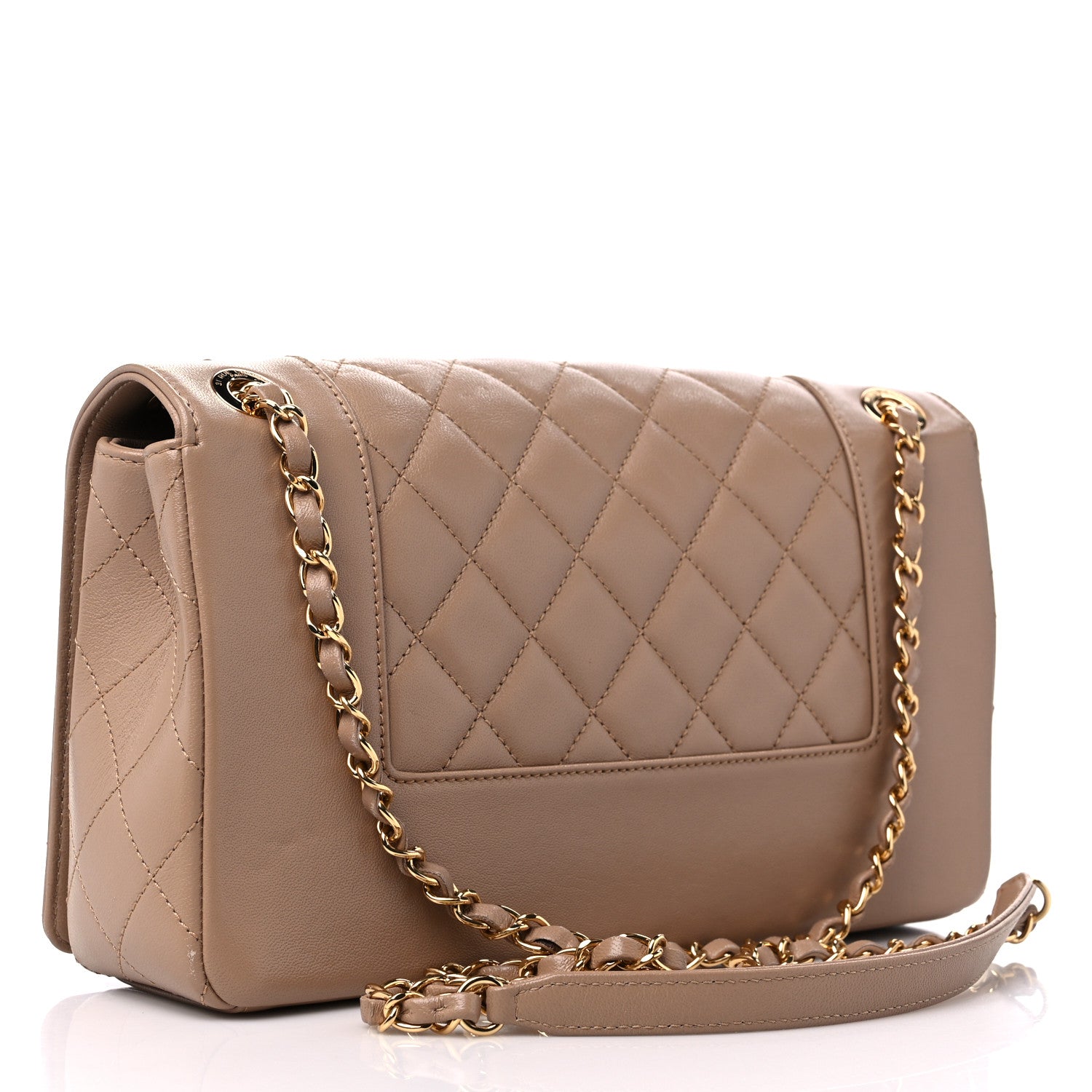 Chanel Sheepskin Quilted Vintage Mademoiselle Flap Beige 3 of 13