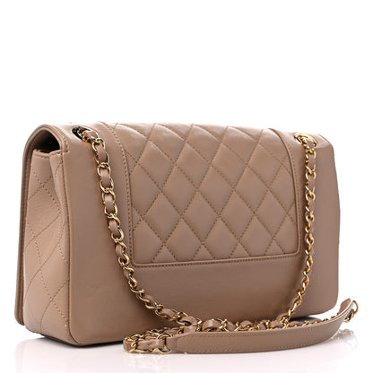 Chanel Sheepskin Quilted Vintage Mademoiselle Flap Beige 3 of 13