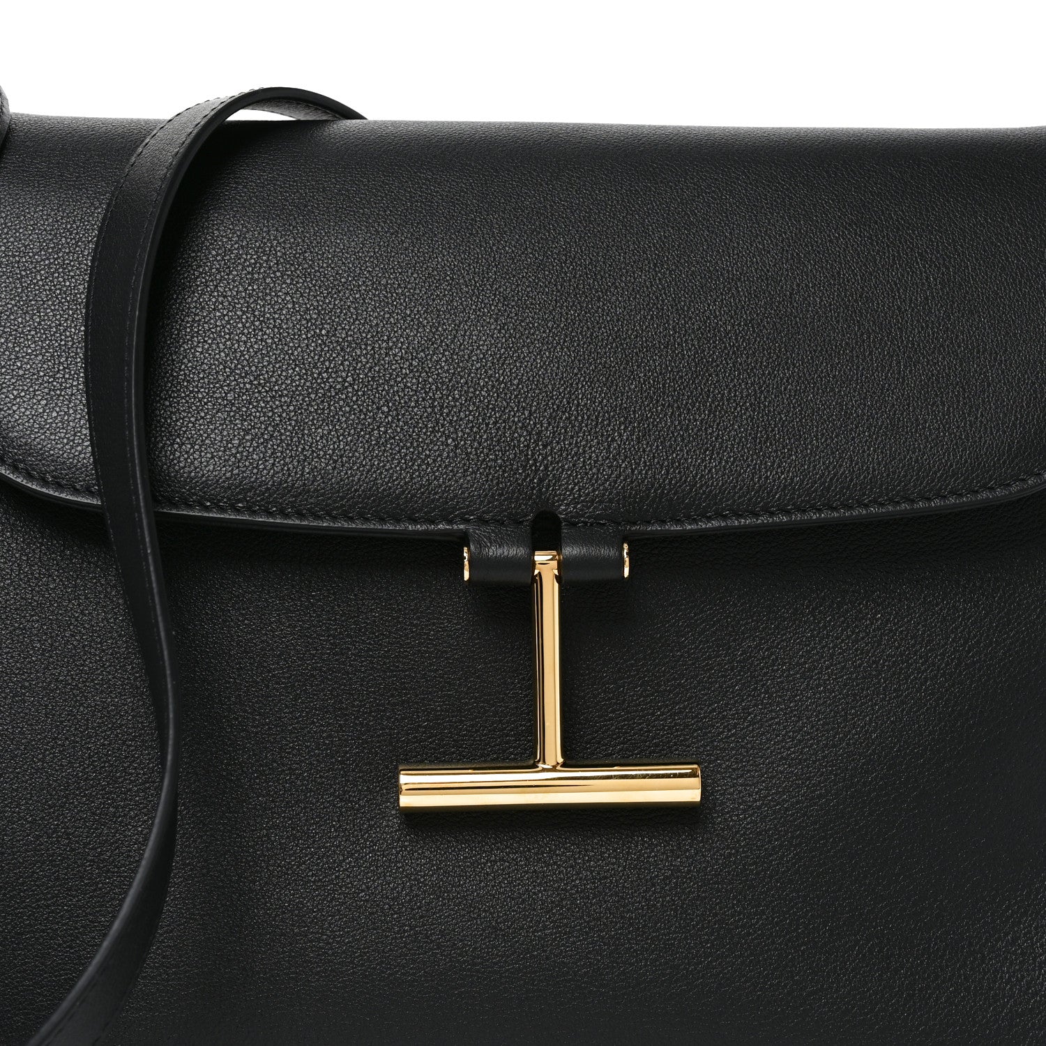 Tom Ford Natural Grain Calfskin Tara Medium Shoulder Bag Black 7 of 9