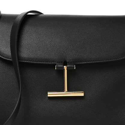 Tom Ford Natural Grain Calfskin Tara Medium Shoulder Bag Black 7 of 9