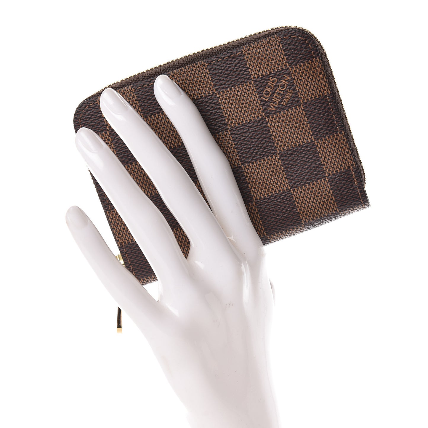 Damier Ebene Zippy Coin Purse Rose Ballerine