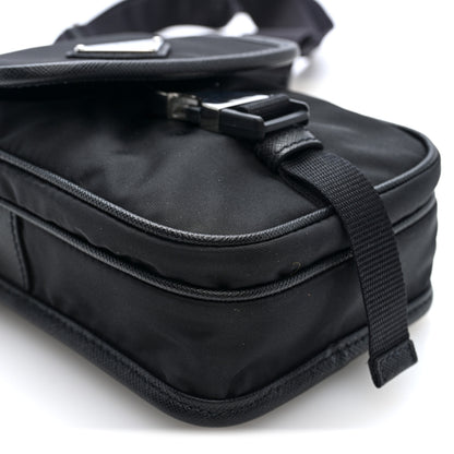 Prada Re-Nylon Saffiano Mini Pocket Single Snap Buckle Messenger Bag Black 7 of 8
