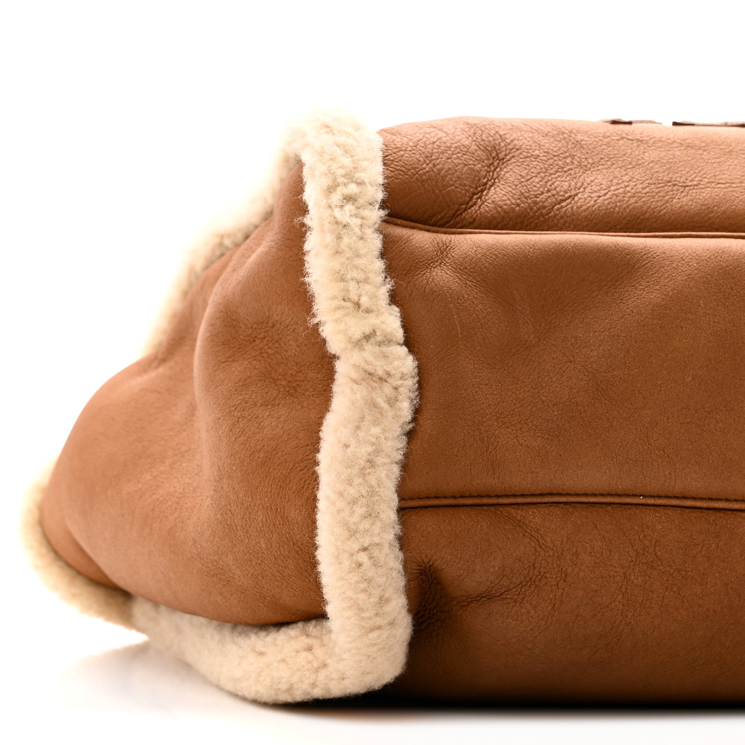 Chanel Lambskin Shearling Medium Deauville Tote Brown 10 of 11