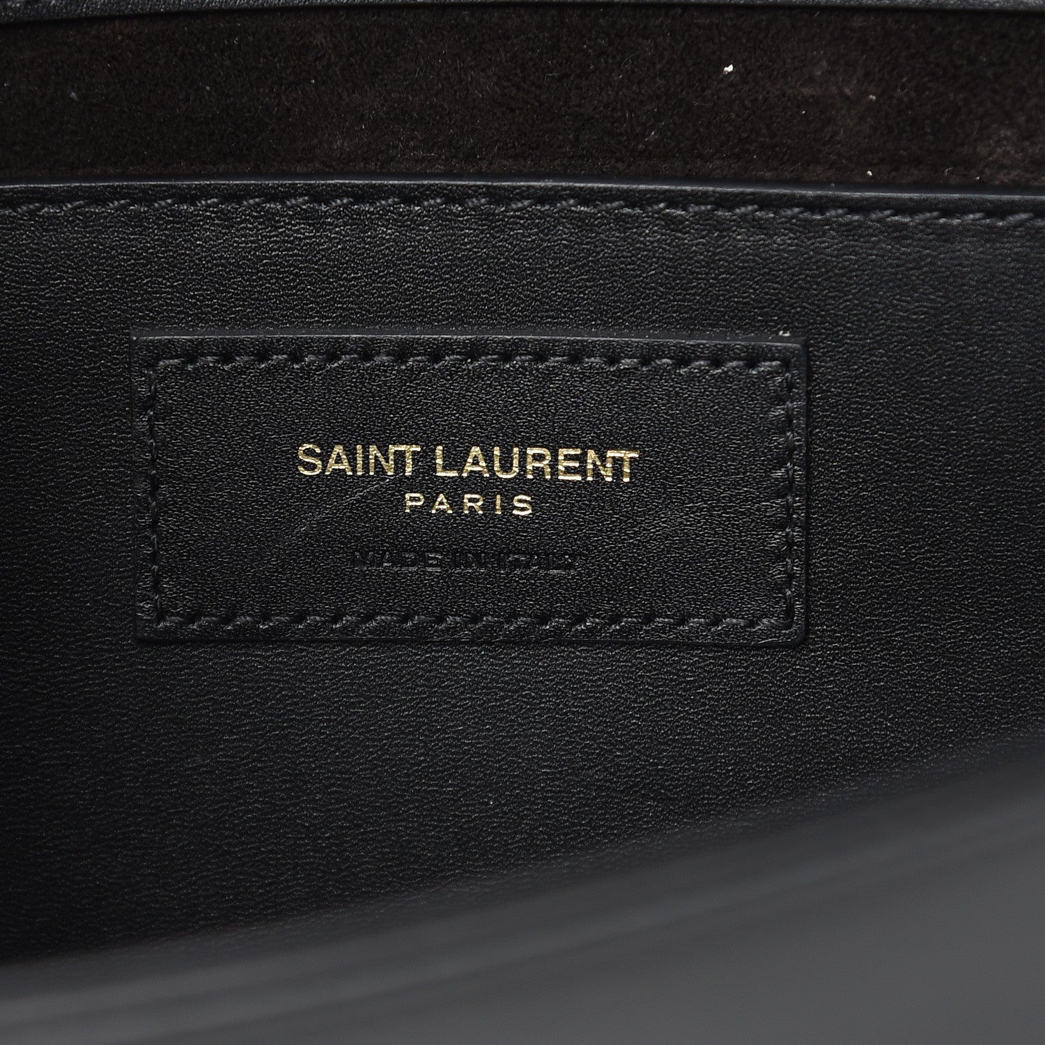 Saint Laurent Calfskin Classic Monogram Tassel Clutch Black 6 of 13