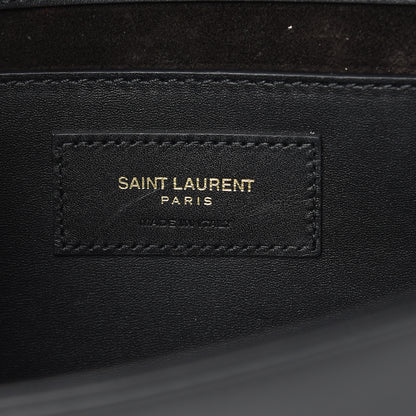 Saint Laurent Calfskin Classic Monogram Tassel Clutch Black 6 of 13