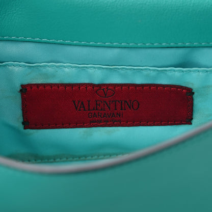 Valentino Garavani Calfskin Rockstud Flap Wallet On Chain Opaline Green 6 of 10