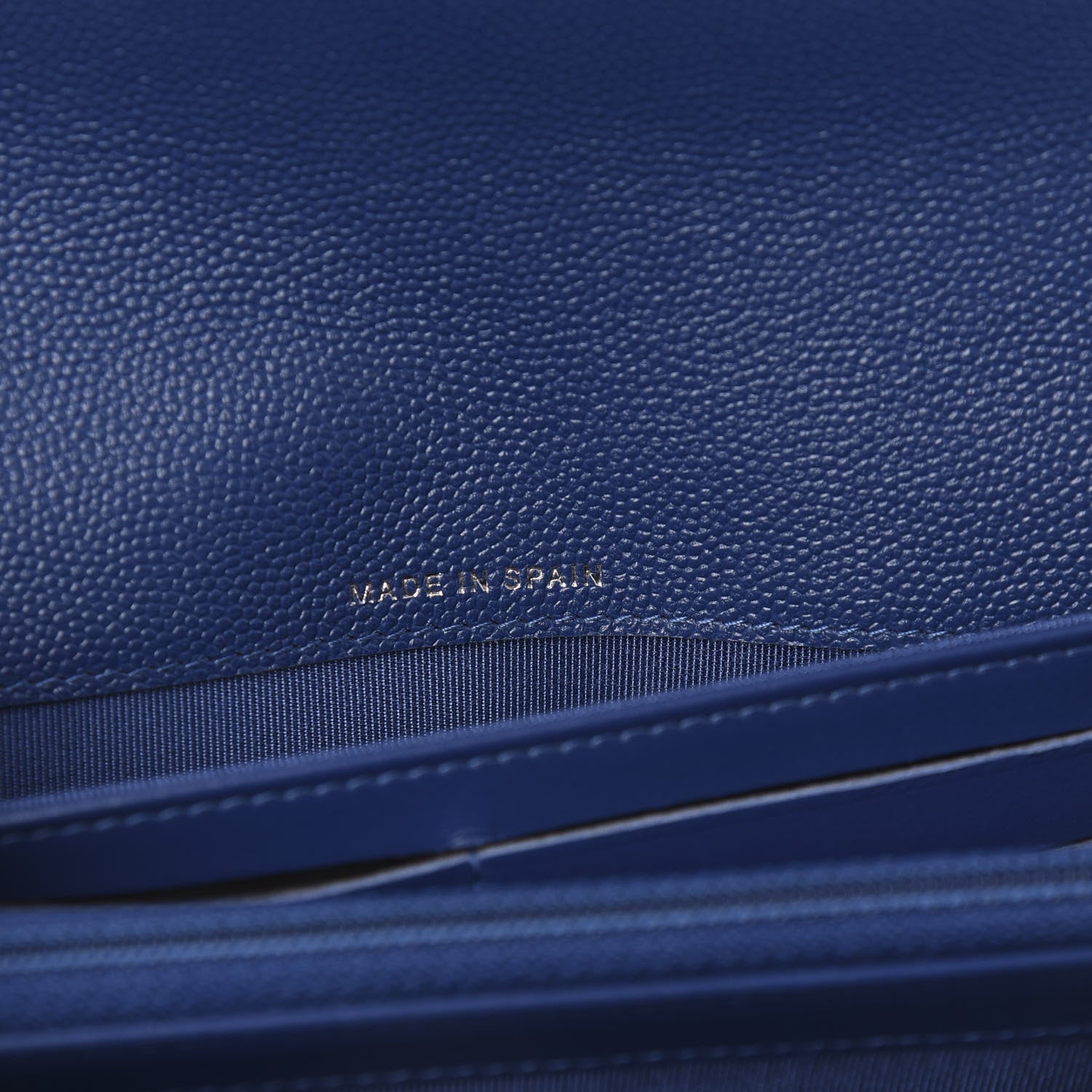 Chanel Caviar Quilted Large Gusset Flap Wallet Navy 9 of 10