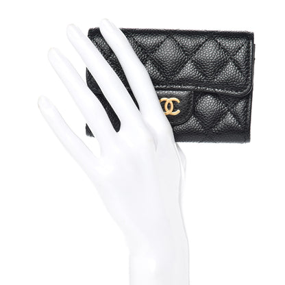 Chanel Caviar Quilted Flap Card Holder Black 2 of 9