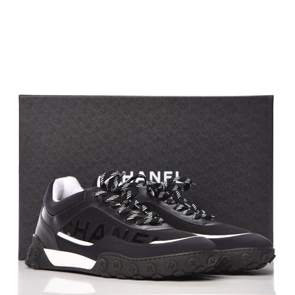 Chanel Calfskin Mesh Lycra Sneakers 41 Black 9 of 9
