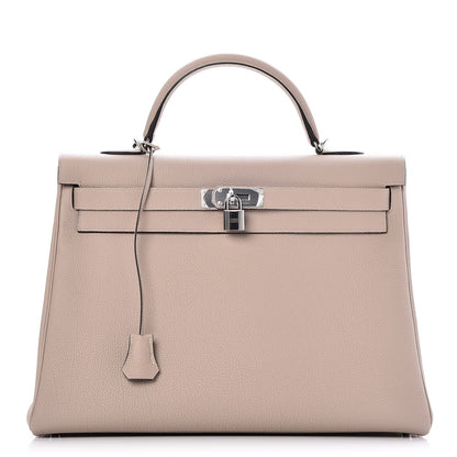 Hermes Togo Kelly Retourne 40 Gris Tourterelle 1 of 32