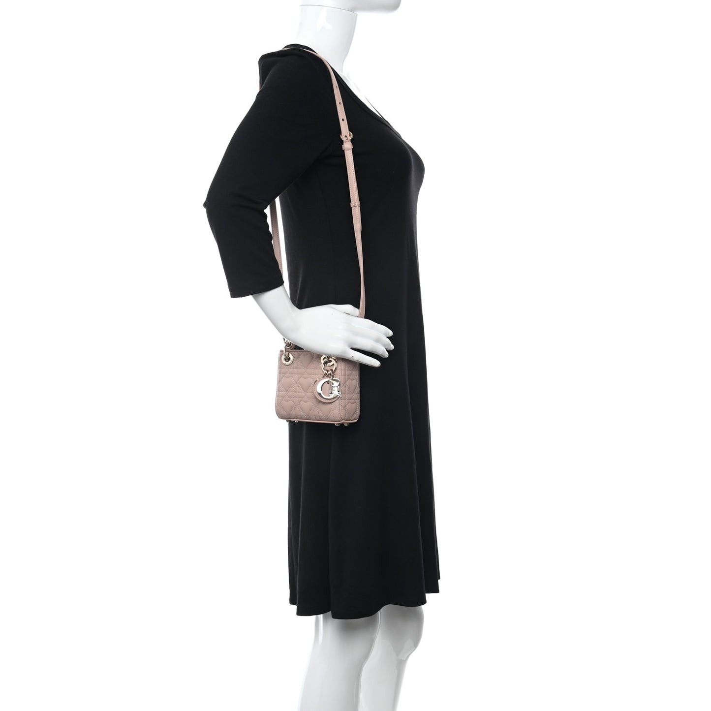 Lambskin Cannage Micro DiorAmour Lady Dior Pink