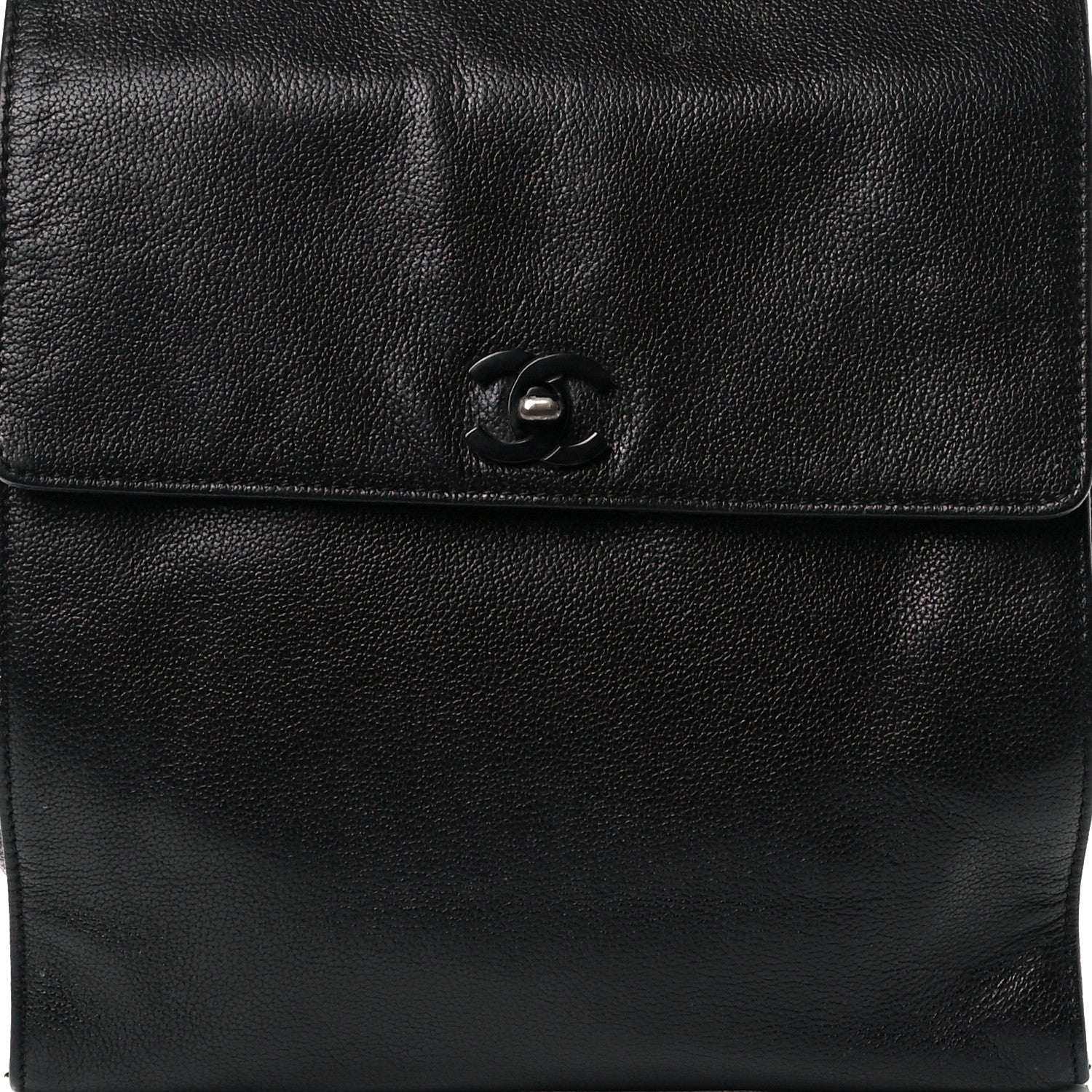 Chanel Grained Calfskin CC Backpack Black 8 of 10