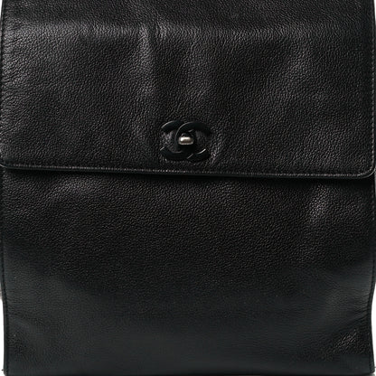 Chanel Grained Calfskin CC Backpack Black 8 of 10