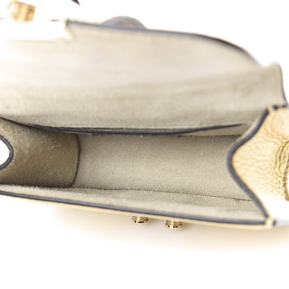 Valentino Garavani Metallic Vitello Small Glam Lock Rockstud Flap Gold 5 of 15