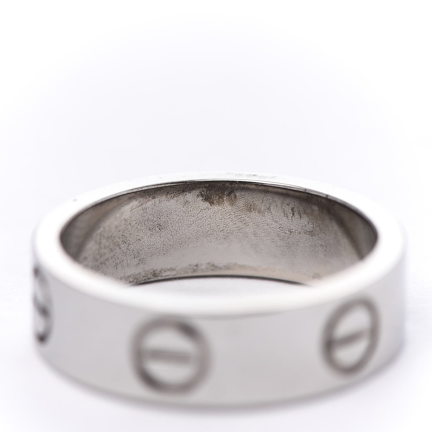 Cartier 18K White Gold 5.5mm LOVE Ring 51 5.75 5 of 5