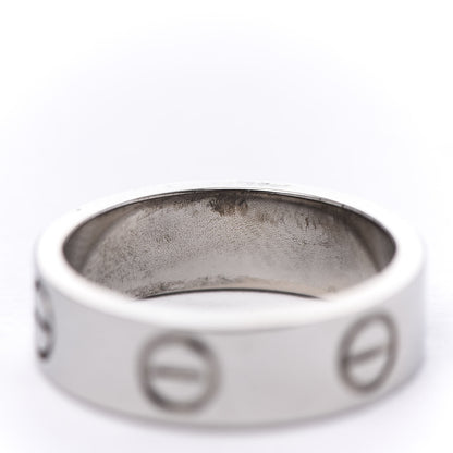 Cartier 18K White Gold 5.5mm LOVE Ring 51 5.75 5 of 5