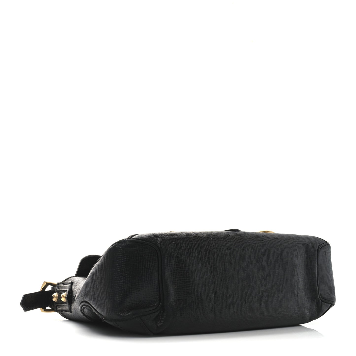 Calfskin Horsebit Flap Bag Black