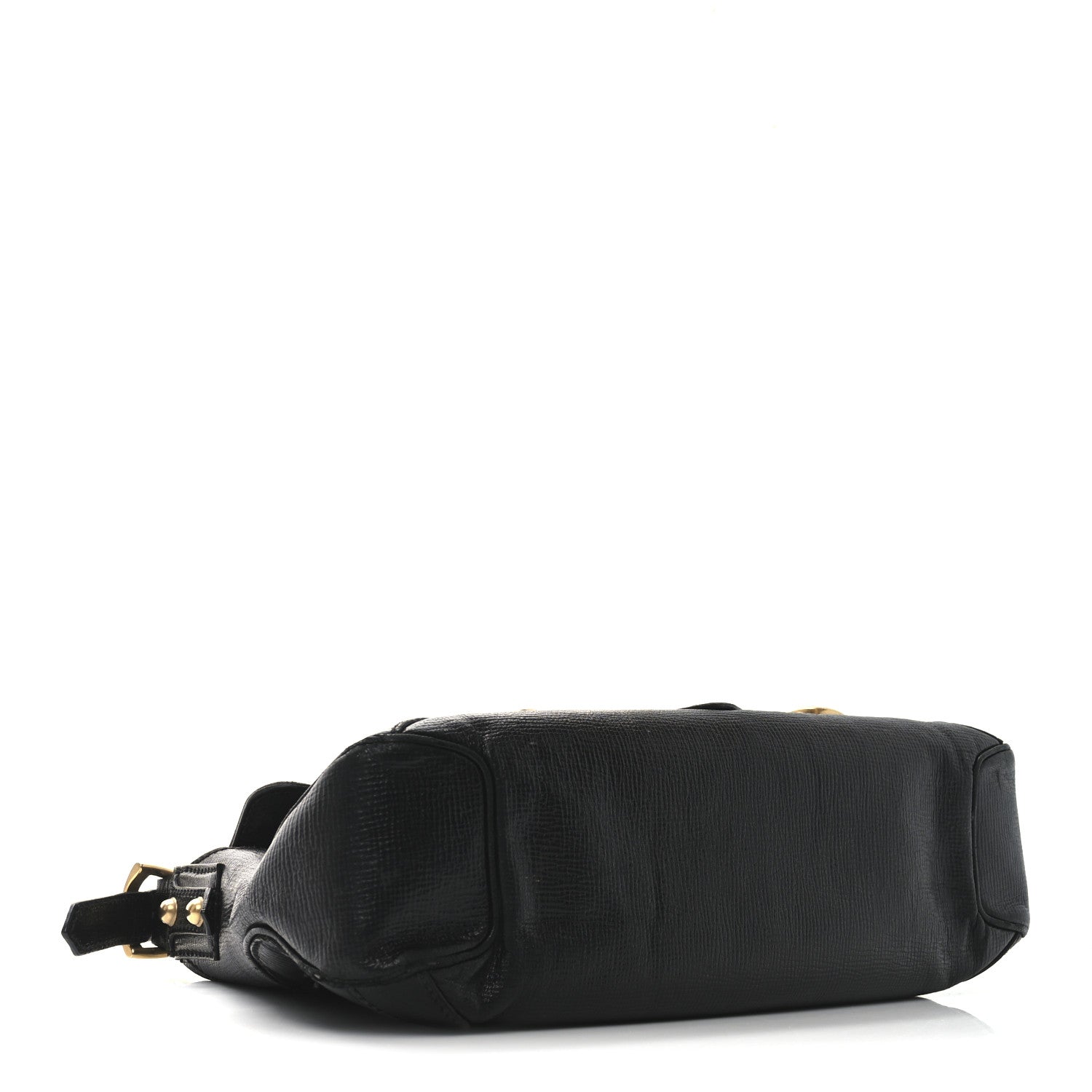 Gucci Calfskin Horsebit Flap Bag Black 4 of 10