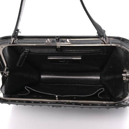 Valentino Garavani Vitello Rockstud All Over Top Handle Bag Black 5 of 13