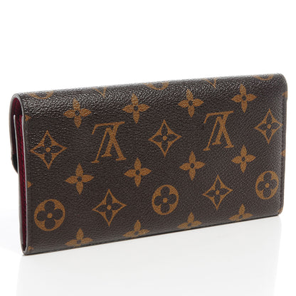 Louis Vuitton Monogram Emilie Wallet Red 3 of 8
