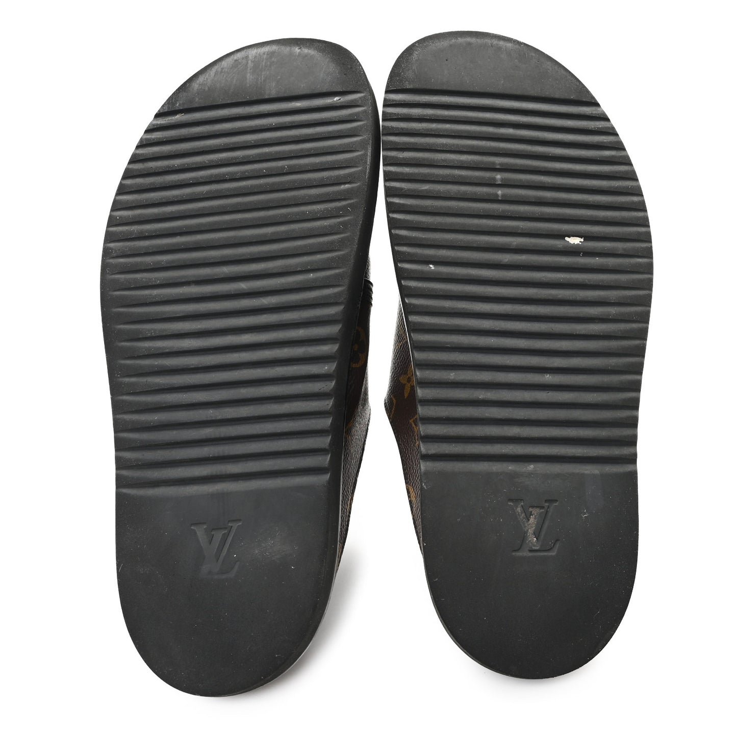 Patent Monogram Mens Cosy Flat Comfort Clog Mules 9 Brown