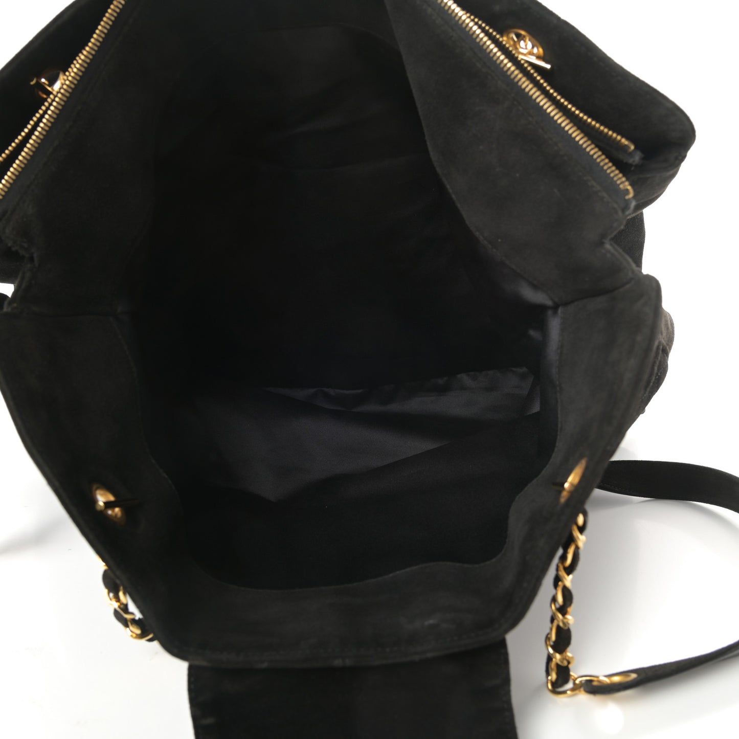 Suede Quilted XL Weekender Bag Black